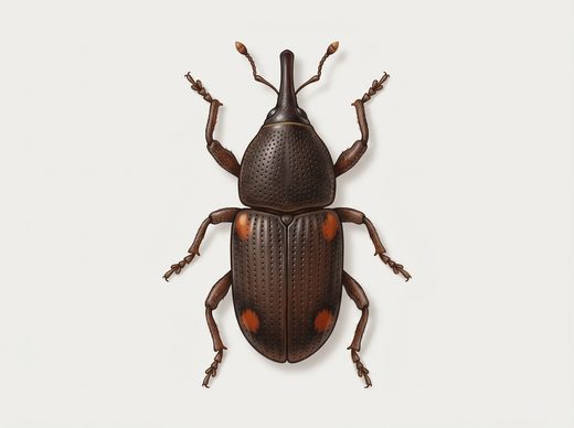 Maiskäfer (Sitophilus zeamais) von oben