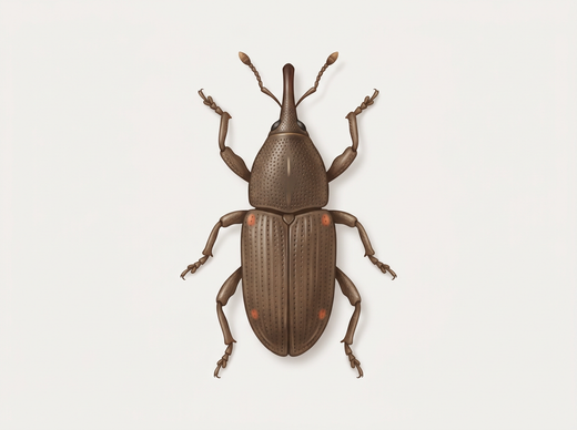 Reiskäfer (Sitophilus oryzae) von oben