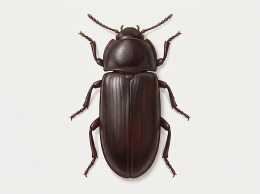 Mehlkäfer (Tenebrio molitor) von oben