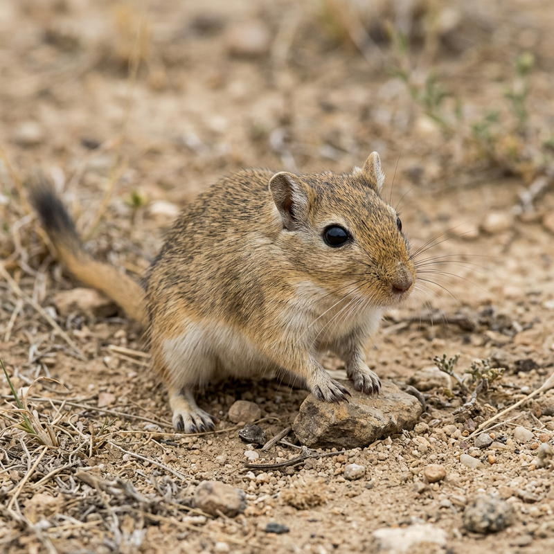 Mongolische Rennmaus (Meriones unguiculatus), KI-Illustration