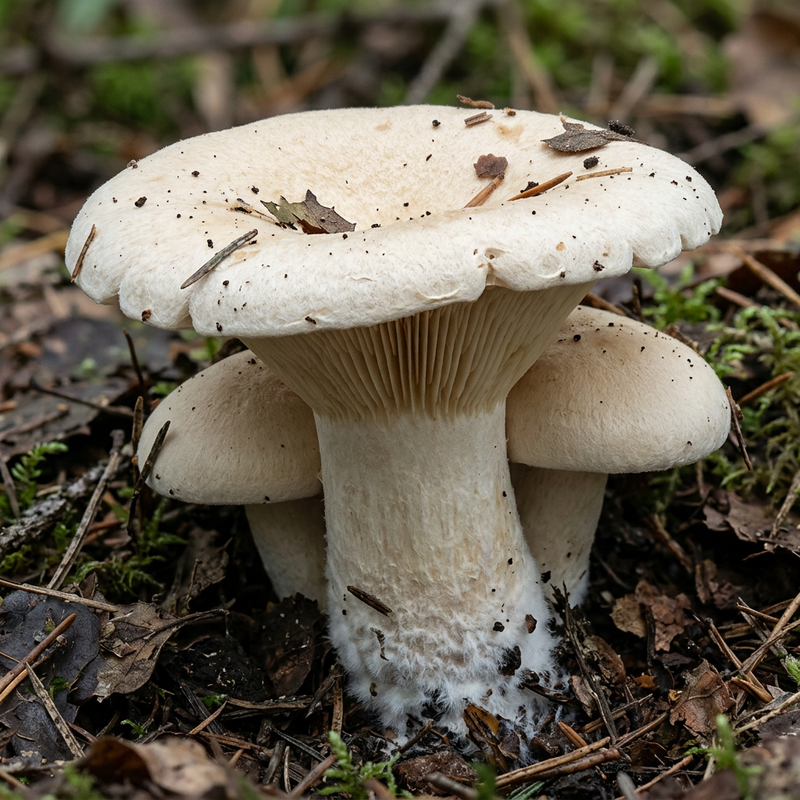 Röteltrichterlinge (Leucopaxillus), KI-Illustration