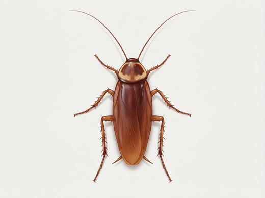 Amerikanische Schabe (Periplaneta americana) von oben