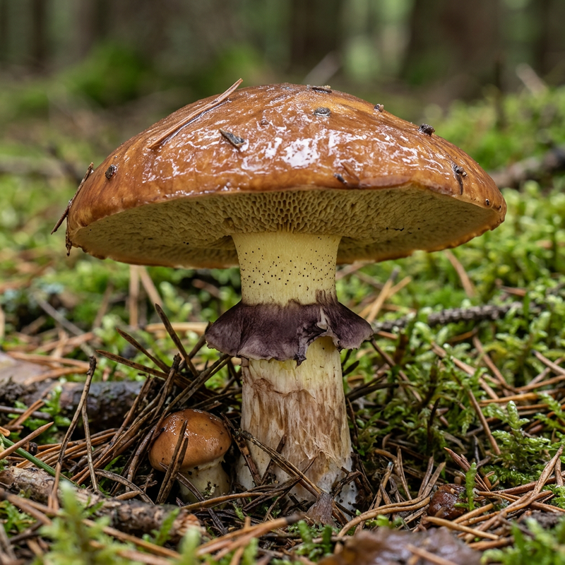 Schmierröhrling (Suillus), KI-Illustration