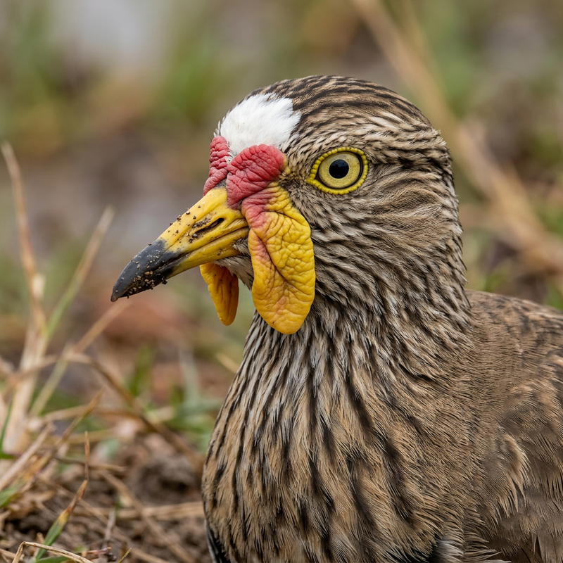 Senegalkiebitz (Vanellus senegallus), KI-Illustration
