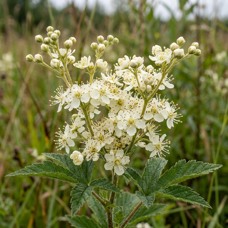 Sibirisches Mädesüß (Filipendula palmata), KI-Illustration