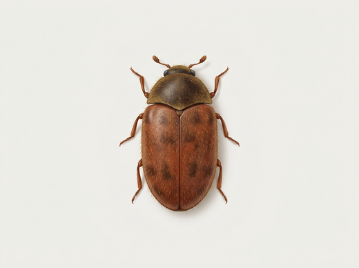 Khaprakäfer (Trogoderma granarium), Käfer von oben