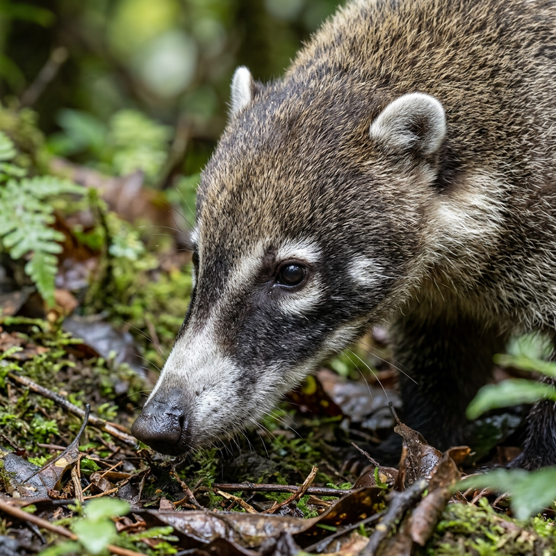 Weißrüsselnasenbär