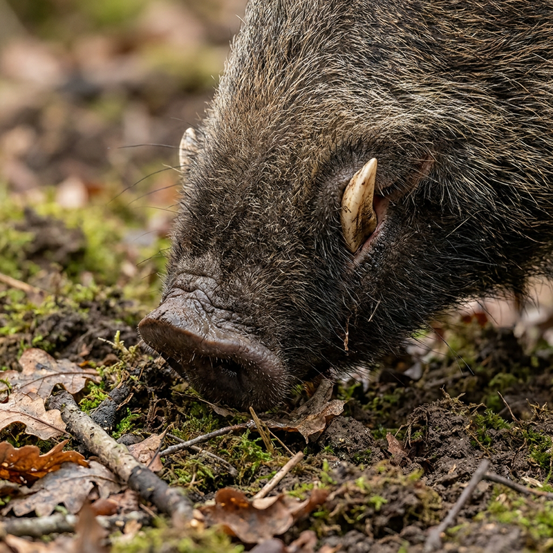 Wildschwein (Sus scrofa), KI-Illustration