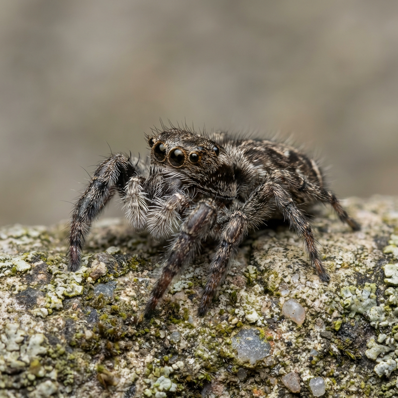 Wollige Mauerspringspinne