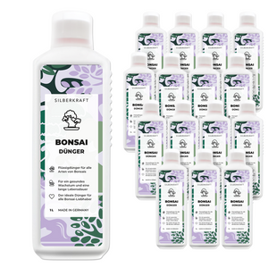 Bonsaidünger - Mineralischer NPK Flüssigdünger mit Stickstoff - Dünger für Bonsai - Bonsai Ficus Dünger - Silberkraft