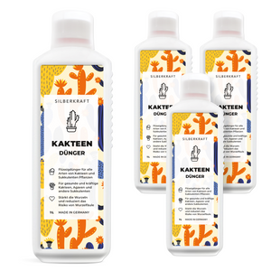 Kakteendünger - Mineralischer NPK Flüssigdünger mit Stickstoff - Dünger für Kakteen und Sukkulenten - Kakteen düngen - Silberkraft