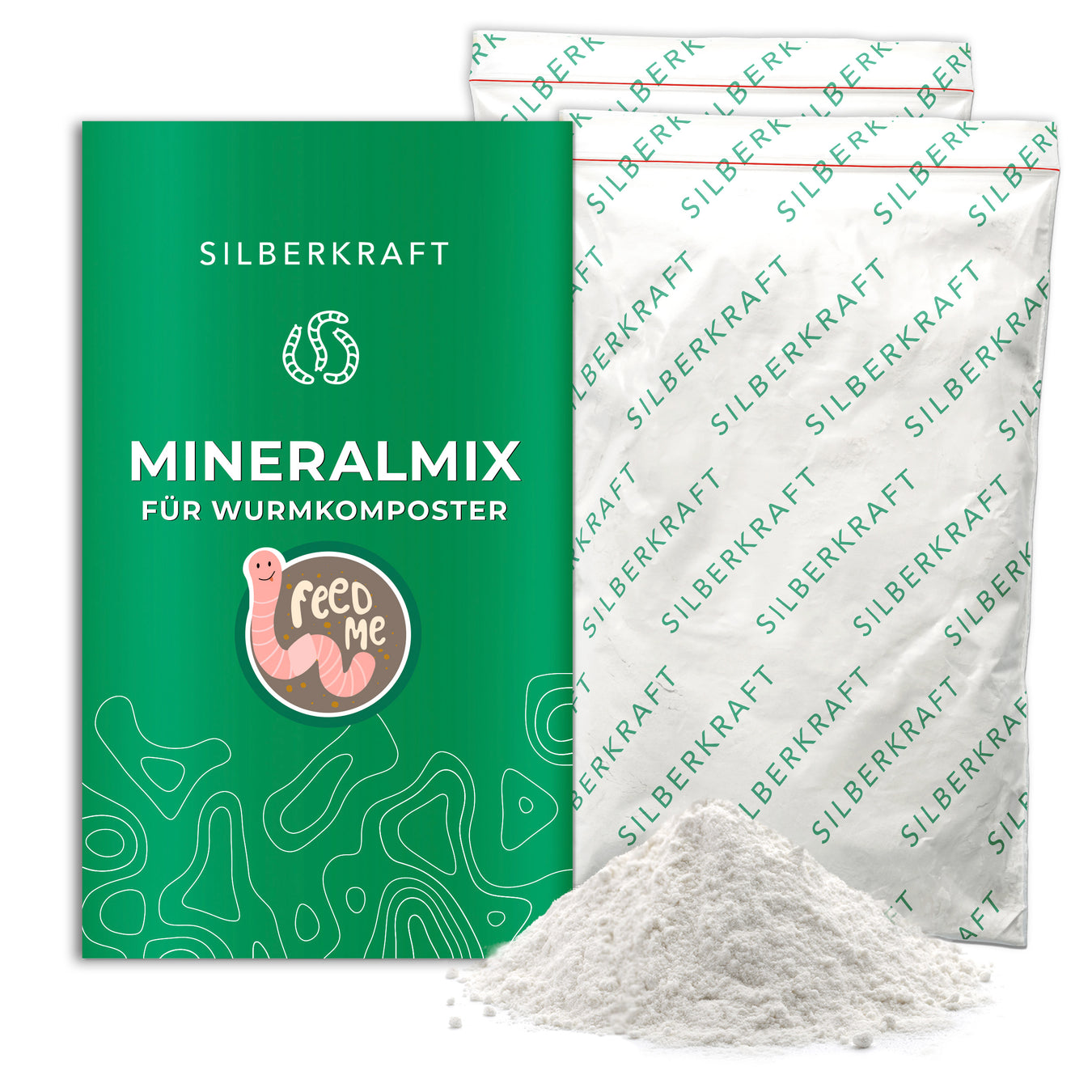 Wurmfutter / Mineral-Mix für Wurmkomposter und Kompost-Würmer - Silberkraft
